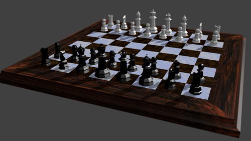 LOW POLY CHESS WITH PIECES preview image